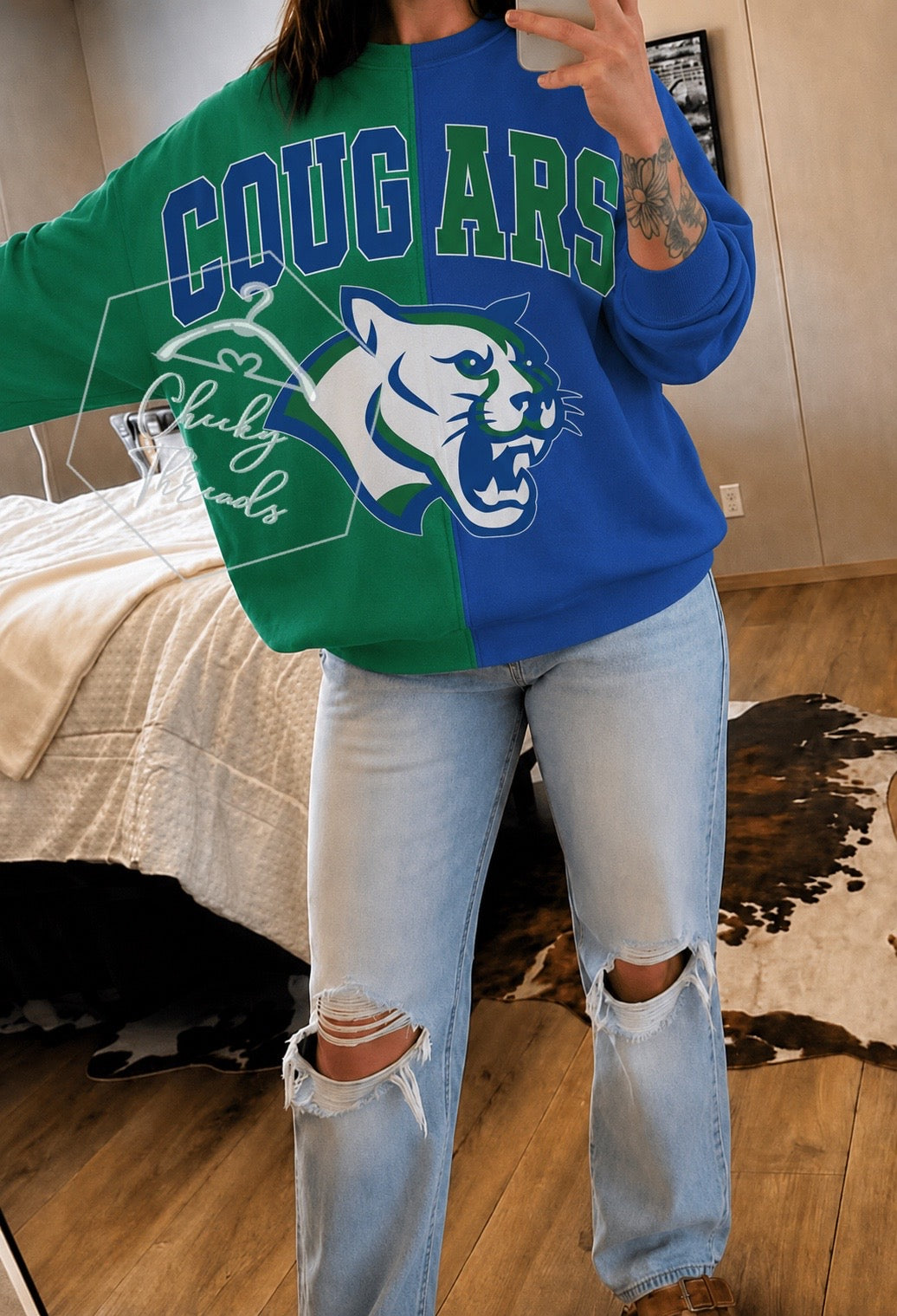Split Sweatshirt - Compass Cougars