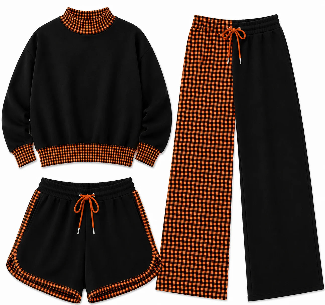 Pre-order - Mock Neck Gingham Sets
