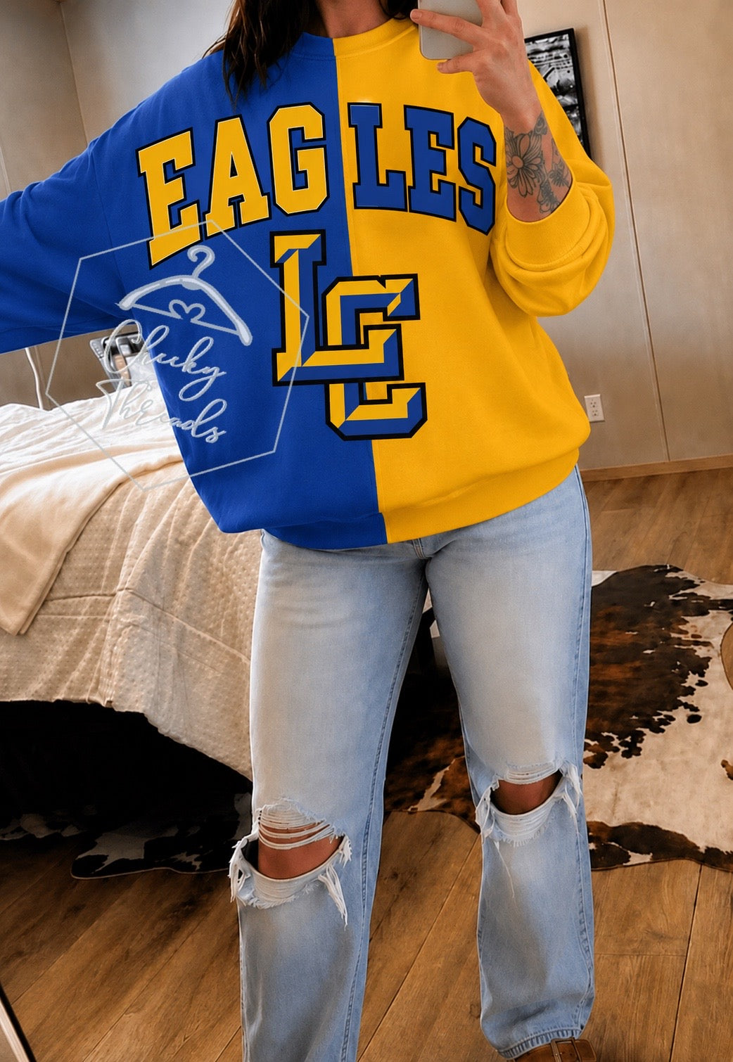 Split Sweatshirt - Lubbock Christian Eagles
