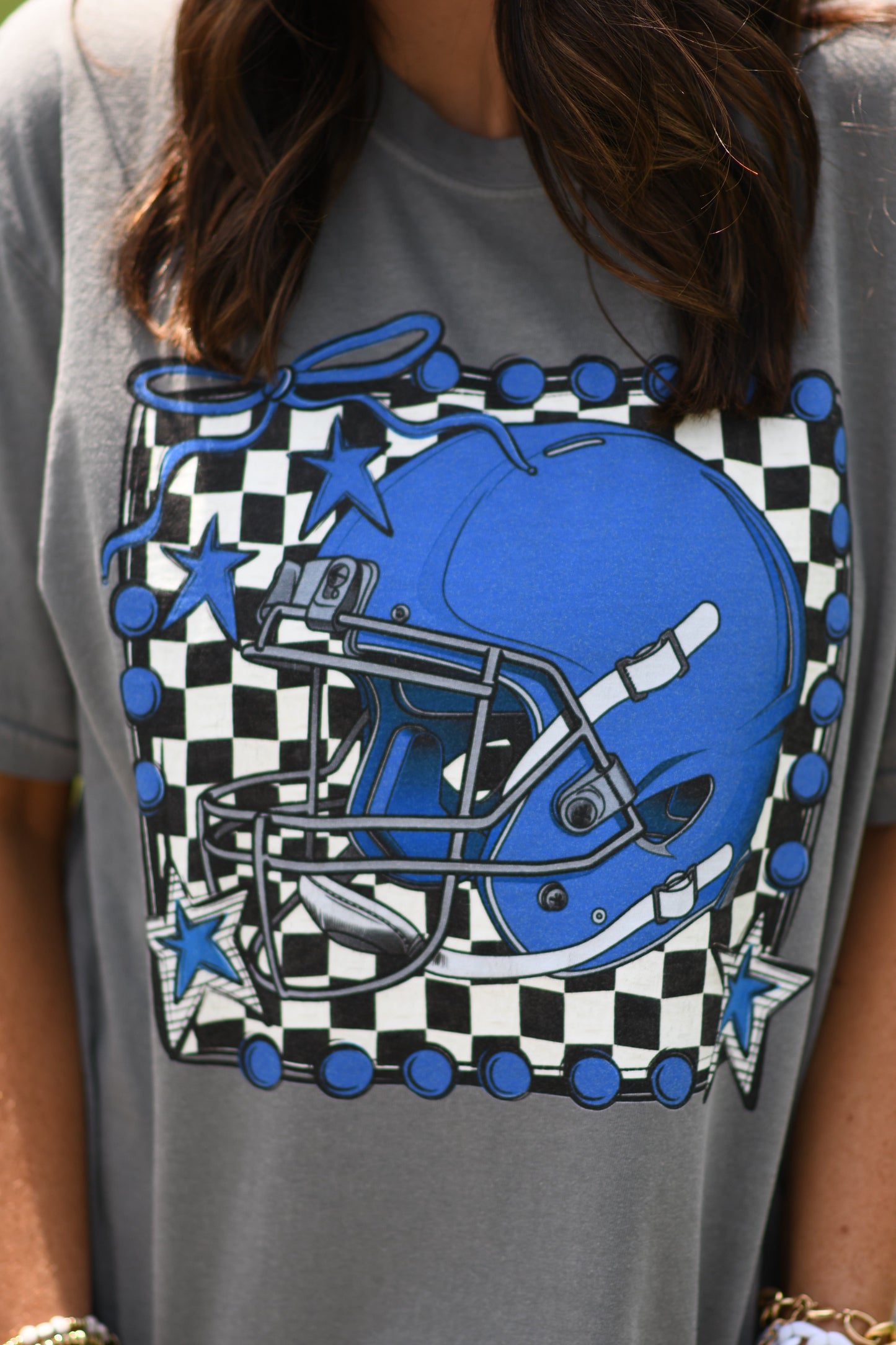 Checkered Royal Helmet Tee