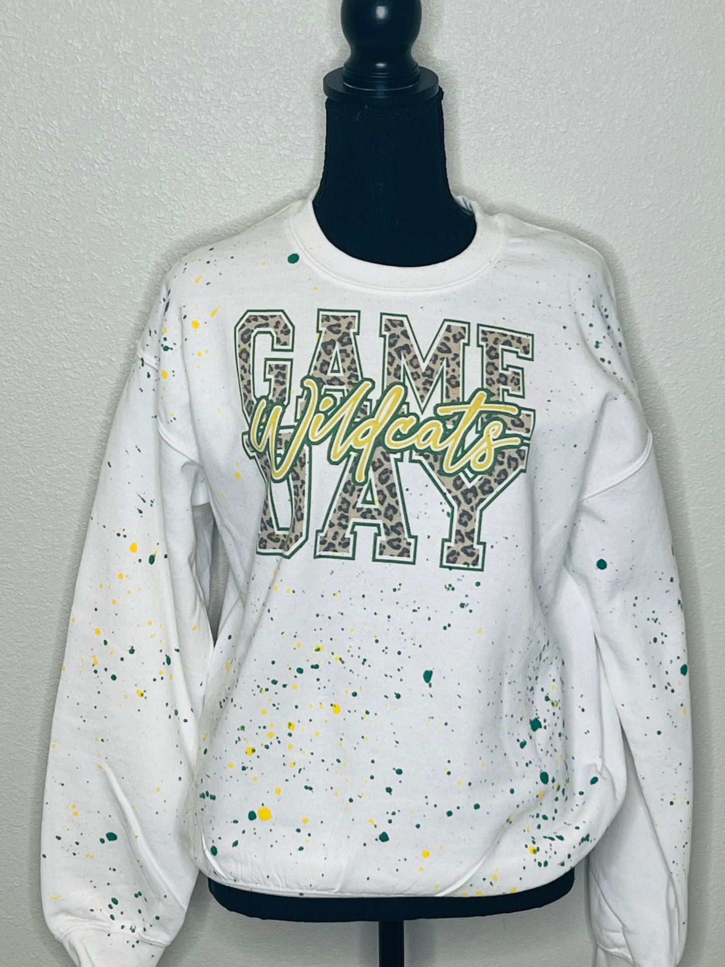 (M) Idalou Wildcats Splatter Sweatshirt