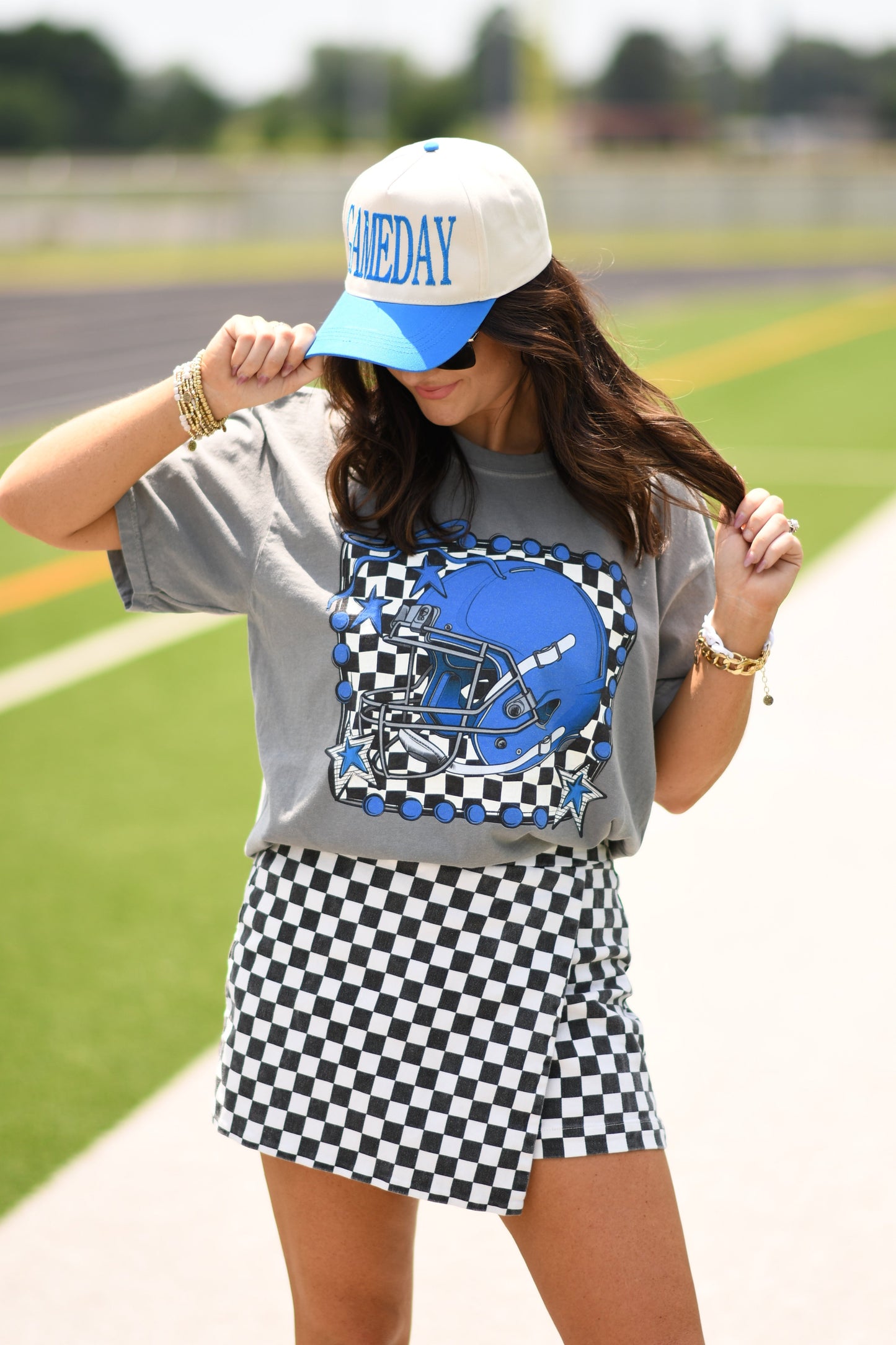 Checkered Royal Helmet Tee