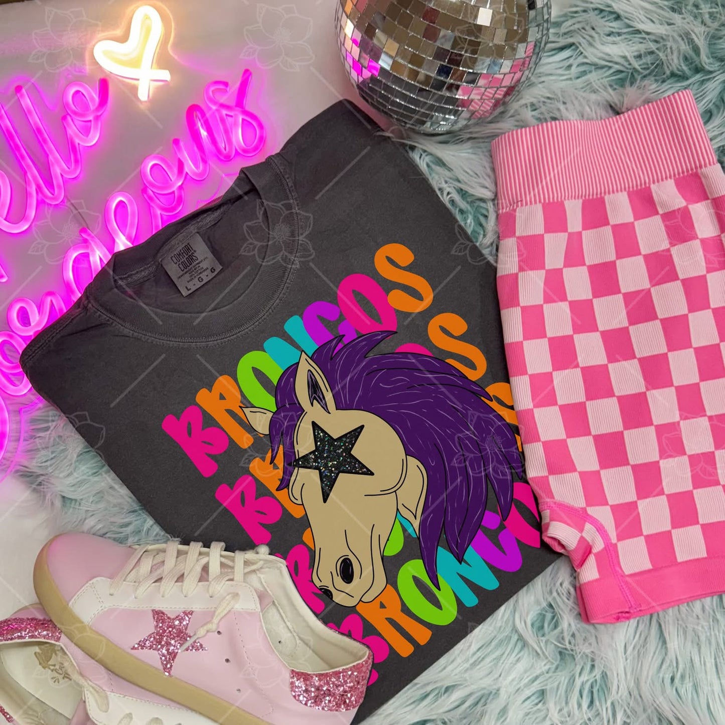 Broncos - Neon Mascot Sweatshirt