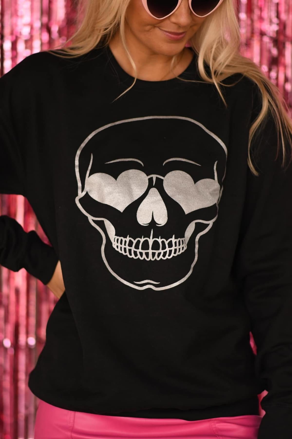 (L & 2X) Diva Skull Sweatshirt