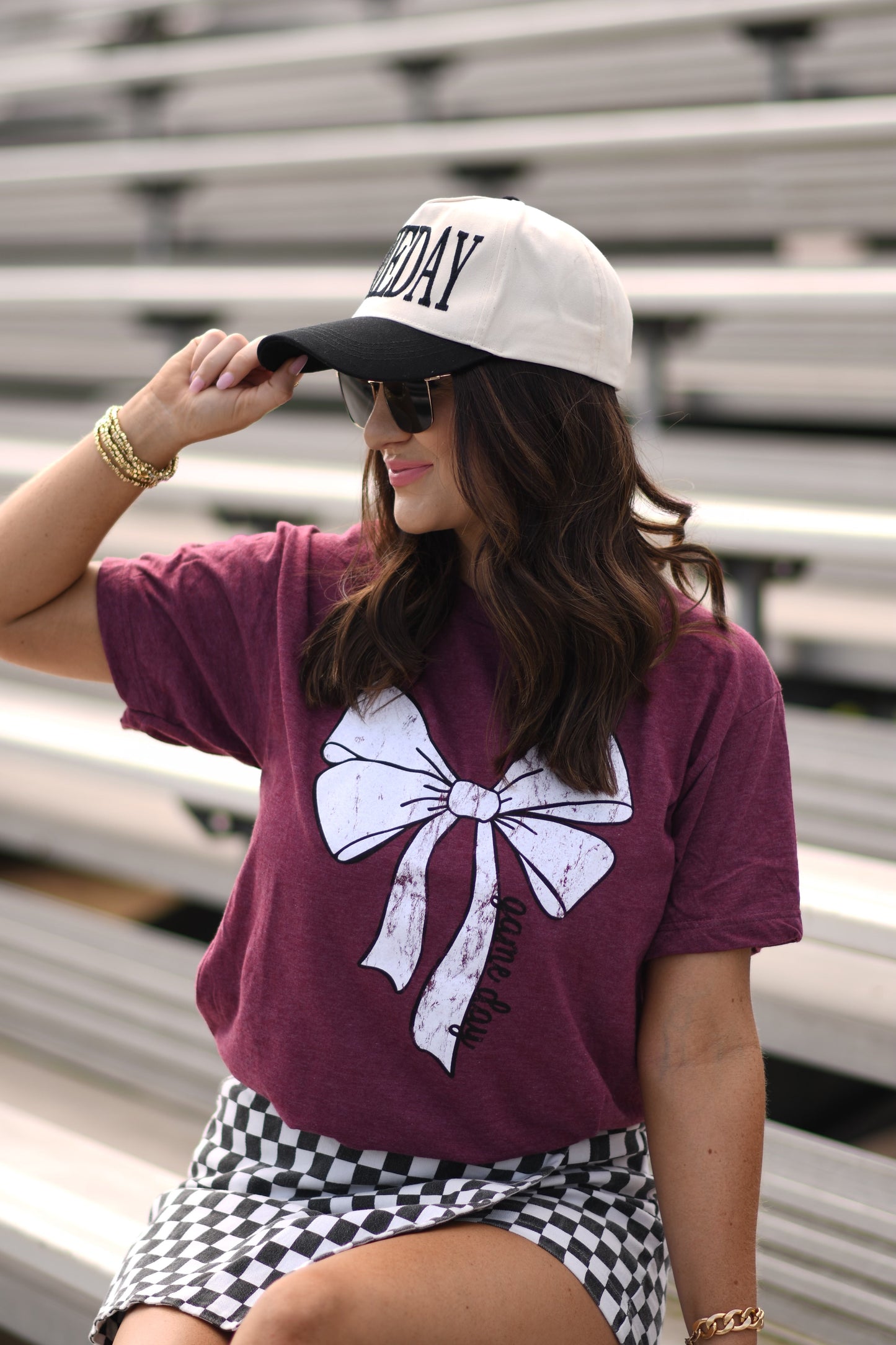 RTS Maroon Game Day Bow Tee