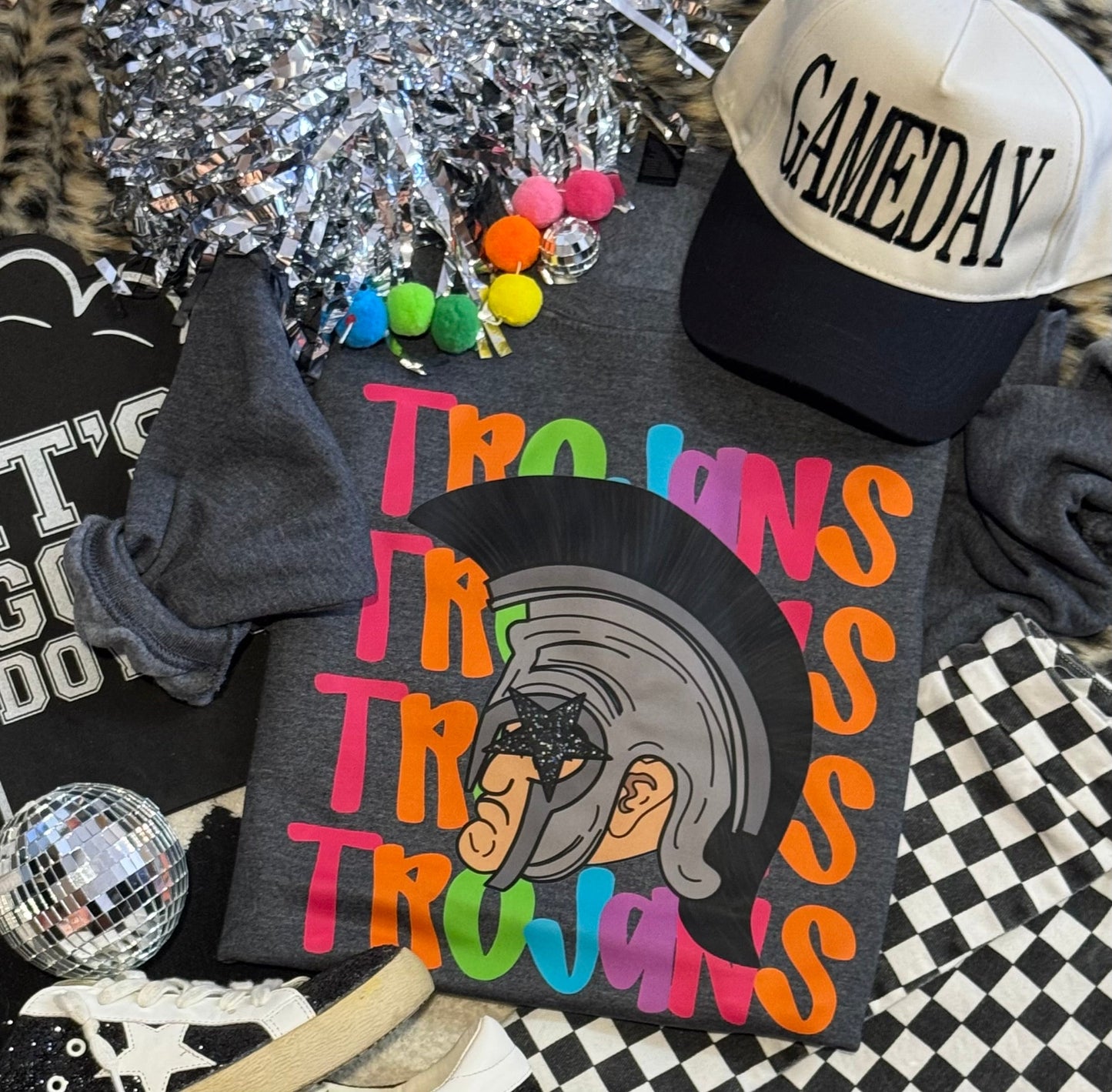 Trojans Neon Mascot Sweatshirt