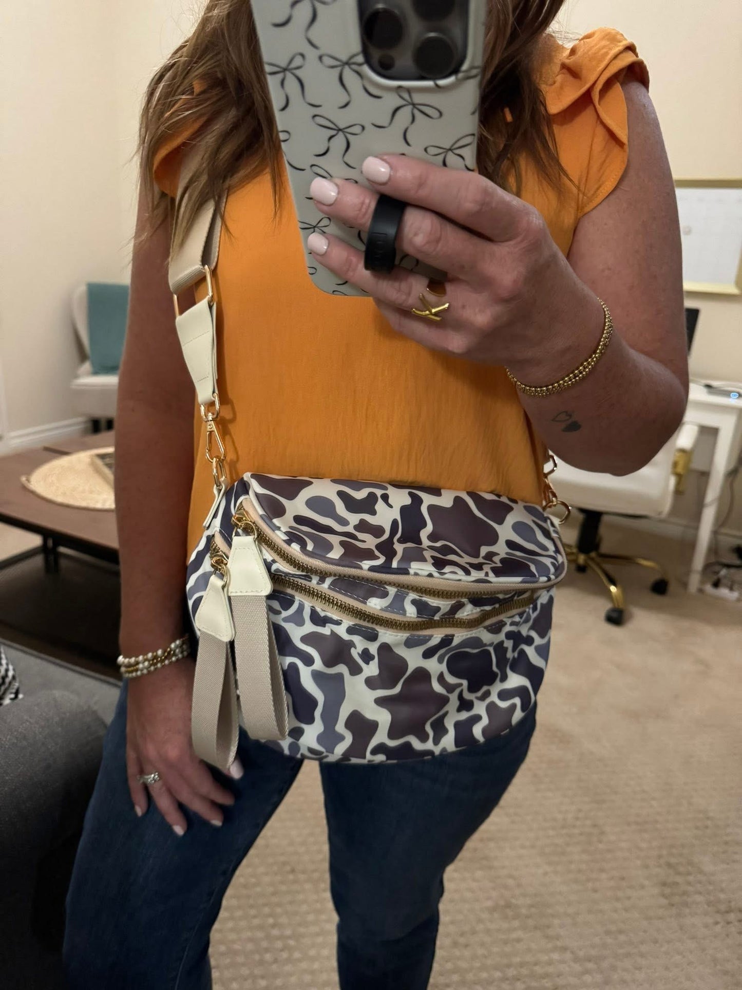 Camo Double Zip Nylon Bag