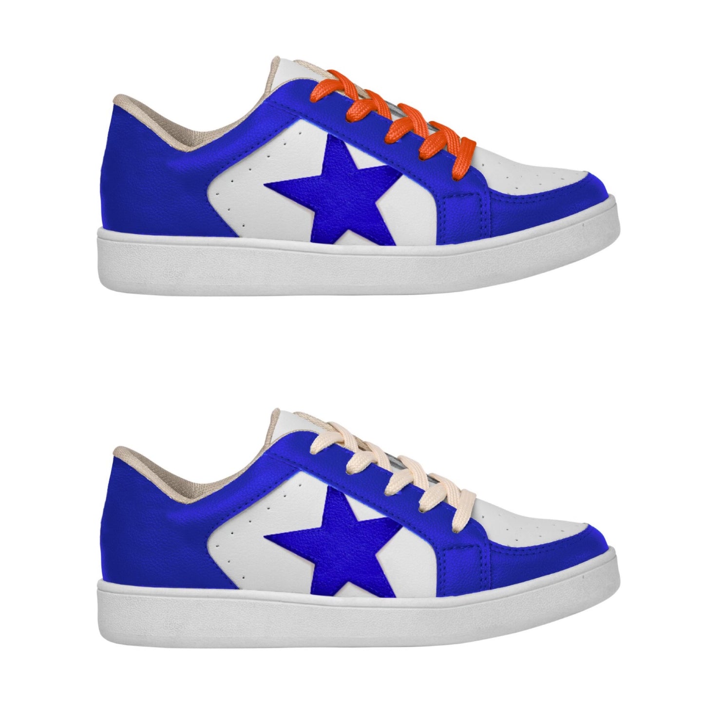 (6) Blue Star Sneakers