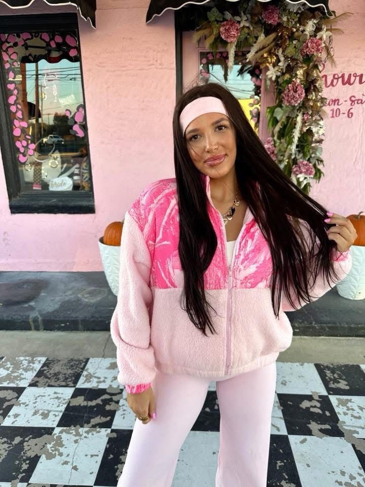 Cowgirl Couture Pink Camo Sherpa Jacket