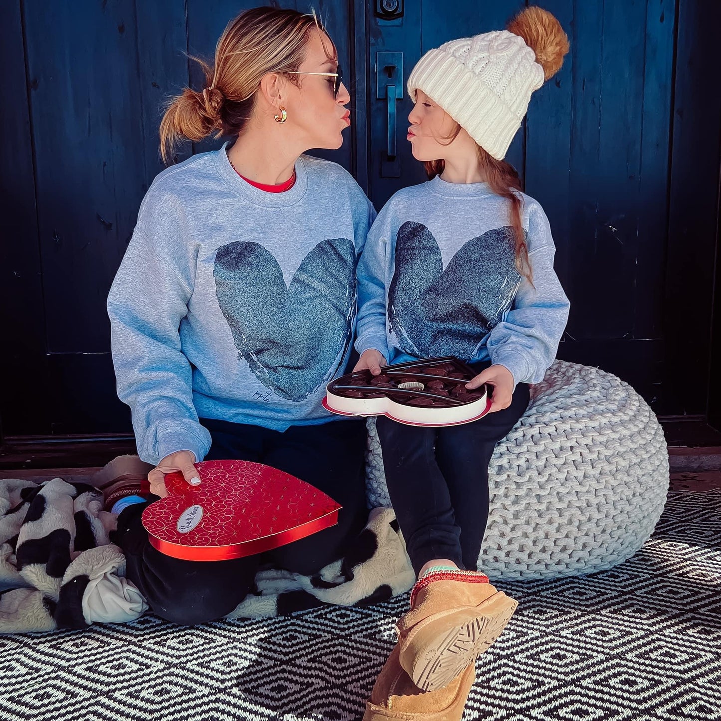 (S) Gunmetal Heart Sweatshirt