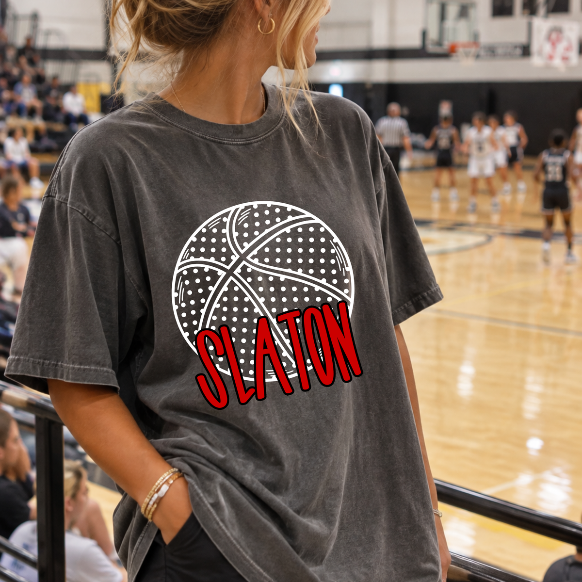 Polka Dot Basketball - Slaton Tigers