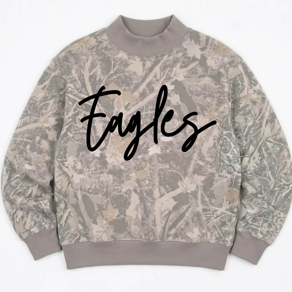 Woodsy Camo Mock Neck
