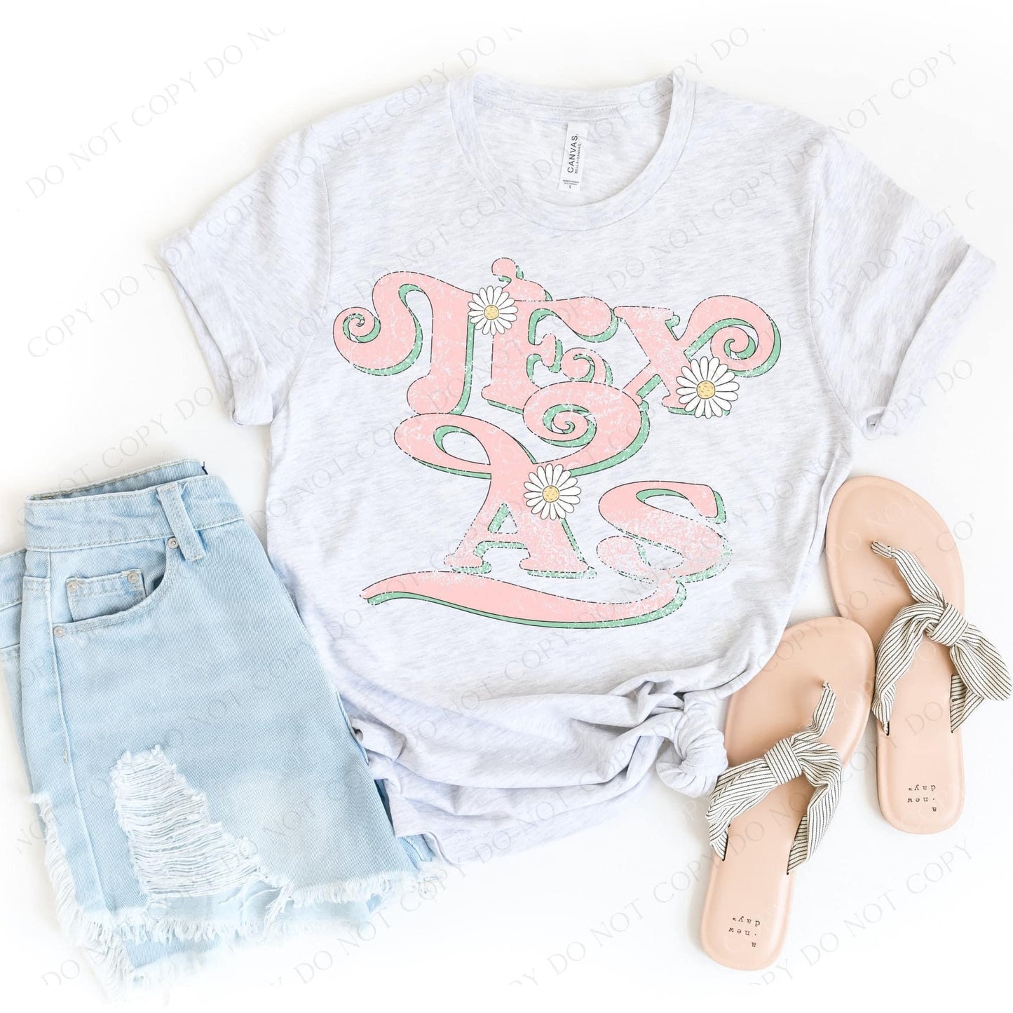 Gray Texas Daisy Tee