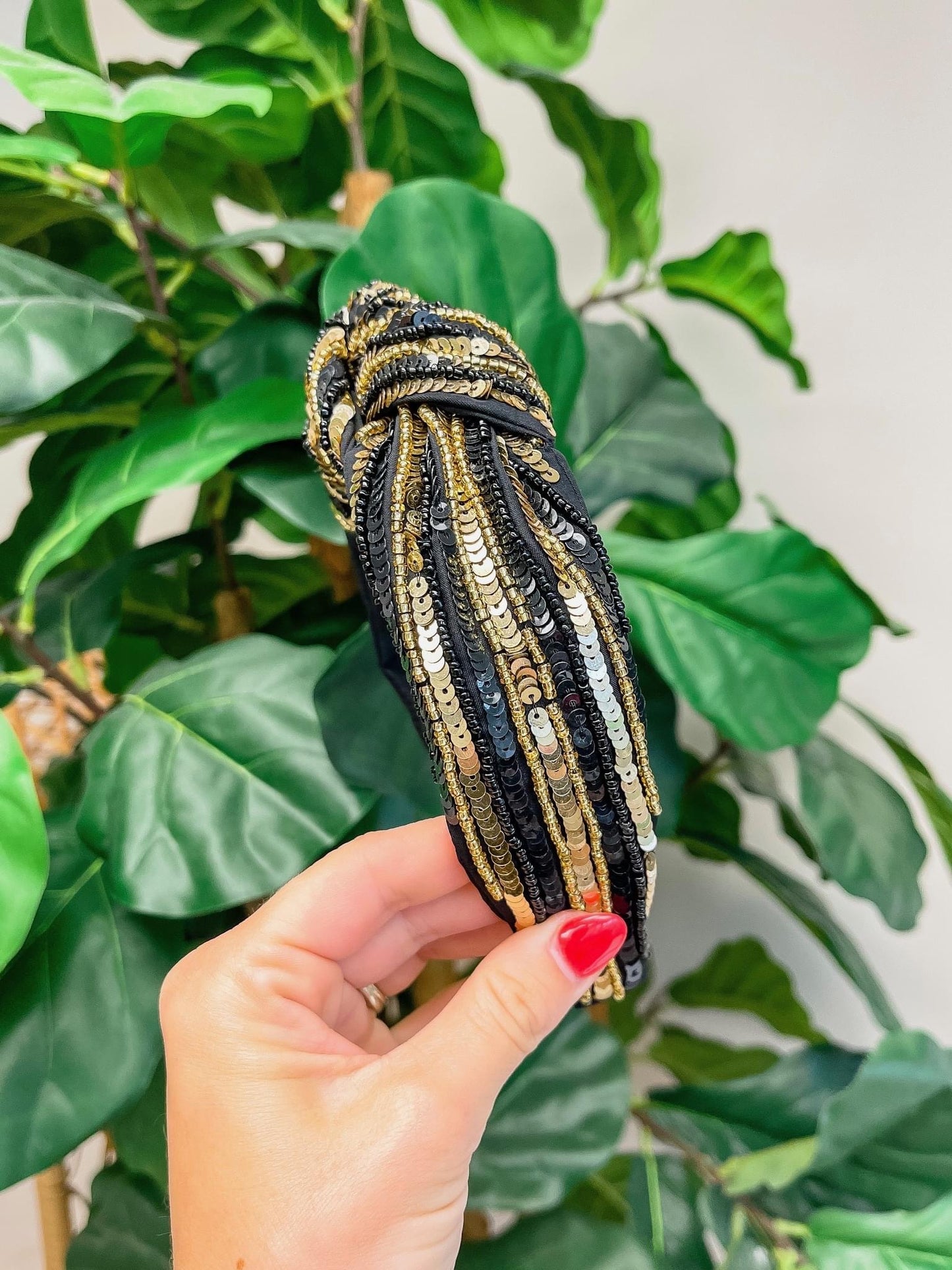 Striped Sequin Headband