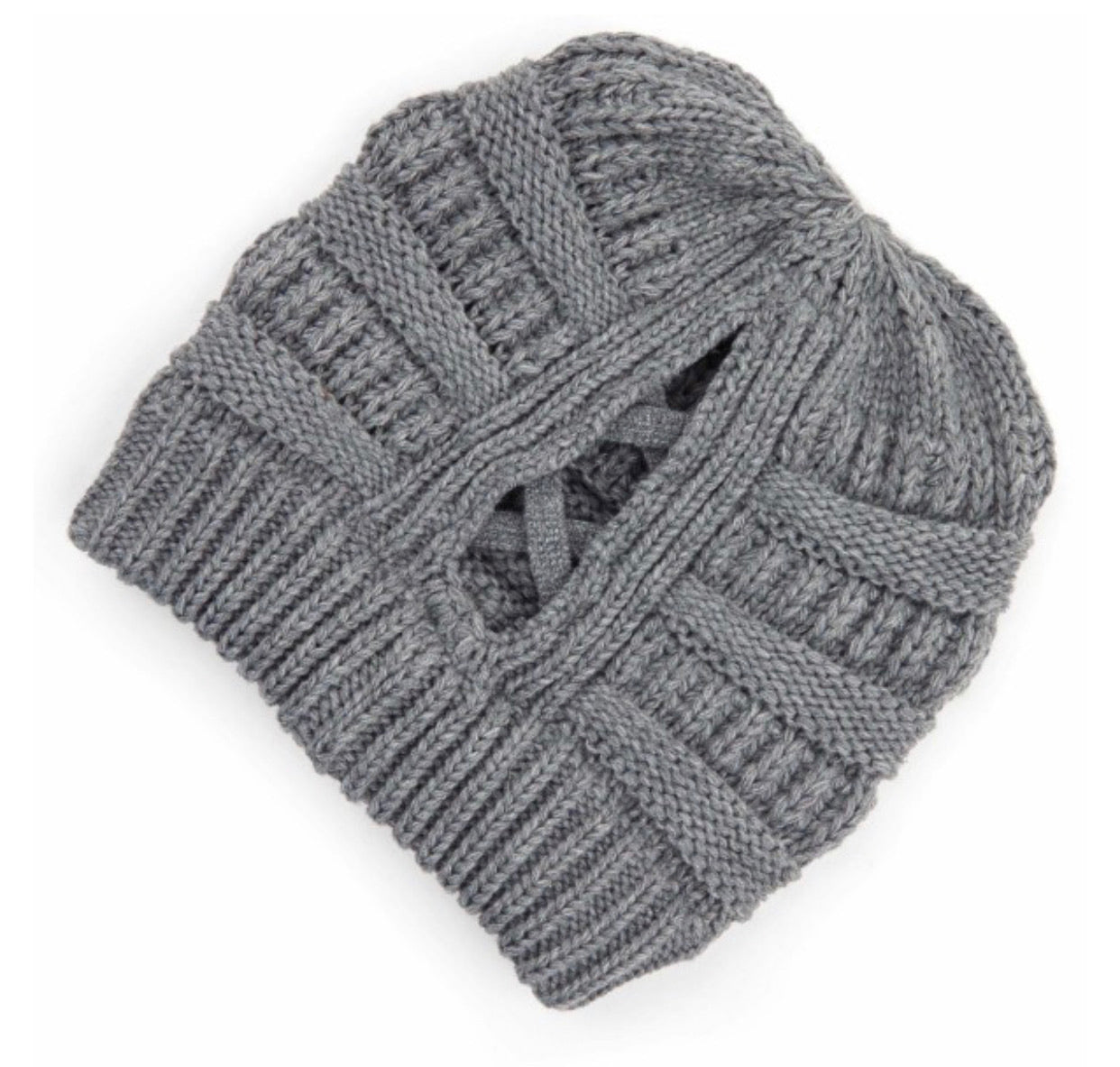C.C Criss-Cross Ponytail Beanie