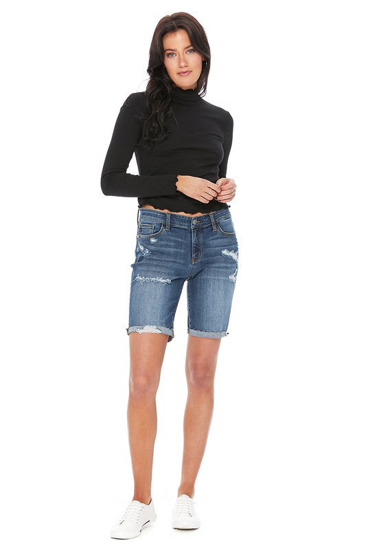 Dark Judy Blue Bermuda Shorts (S)