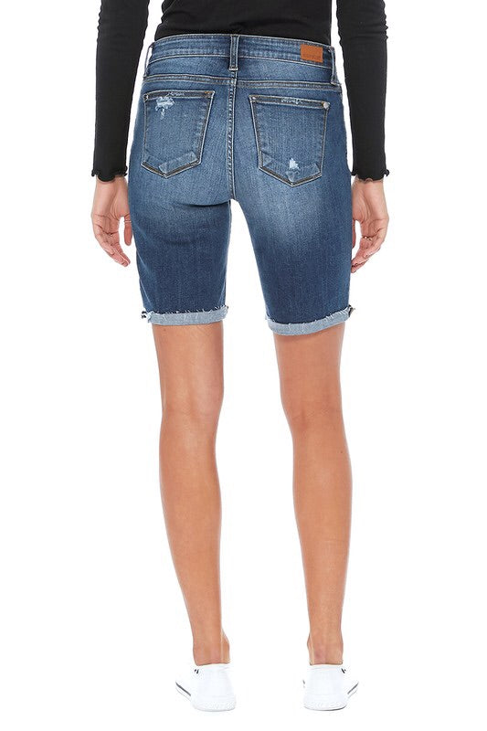 Dark Judy Blue Bermuda Shorts