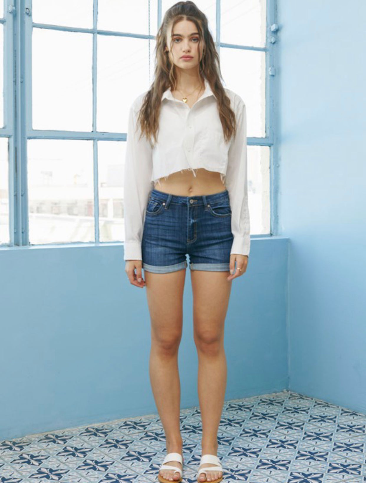 KanCan Cuffed Shorts