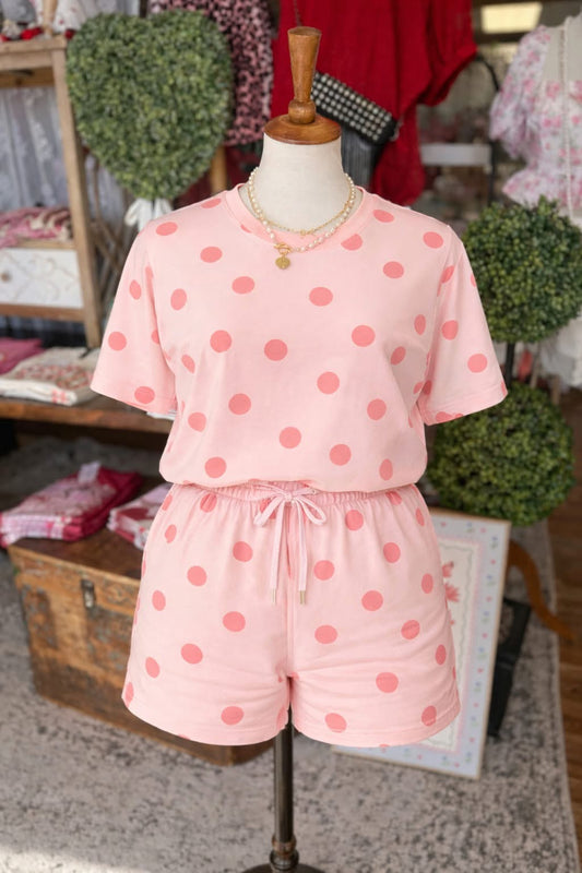 Pink Polka Dot Set