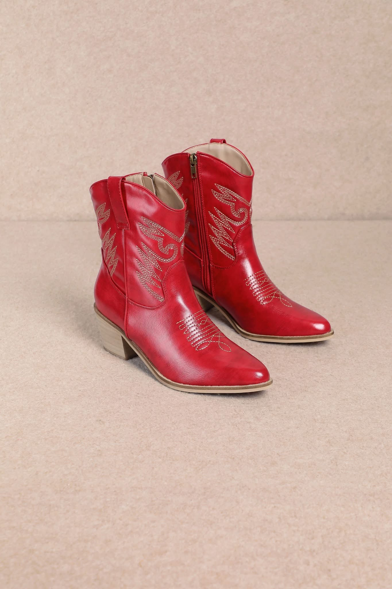 Scarlet Stampede Booties