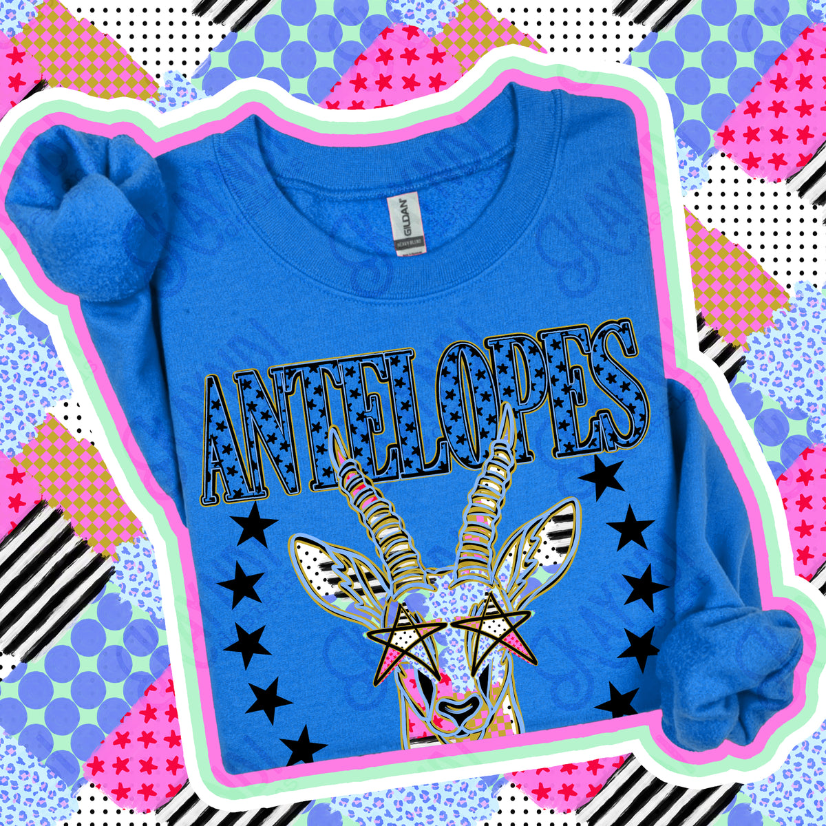 Patchwork Mascot -  Antelopes