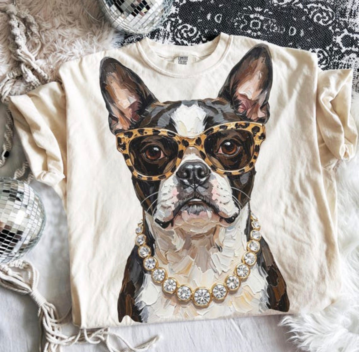 Glam Boston Terrier
