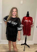 Load image into Gallery viewer, Black Sequin Game Day Dress