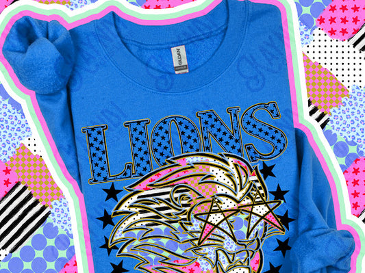 Patchwork Mascot - Lions