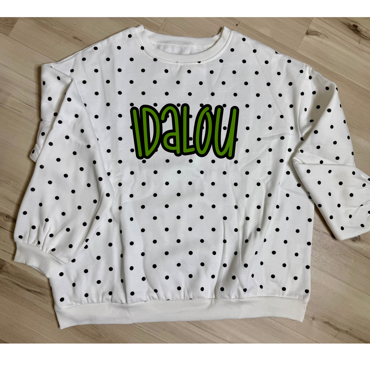 Polka Dot Sweatshirt - Idalou