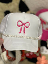 Load image into Gallery viewer, Pink Bow Trucker Hat