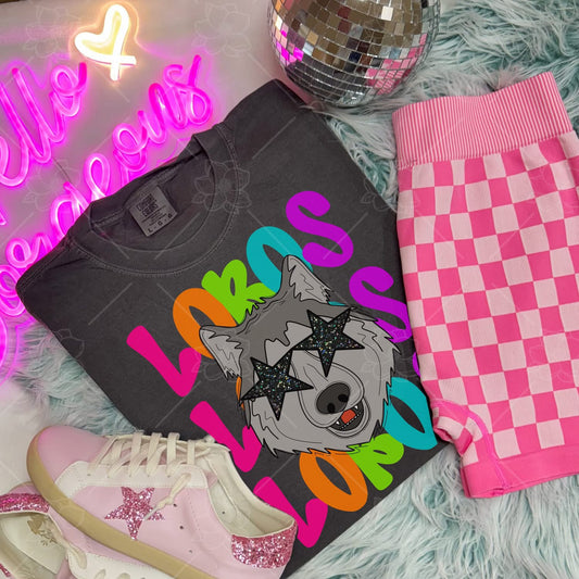 Lobos - Neon Mascot Tee