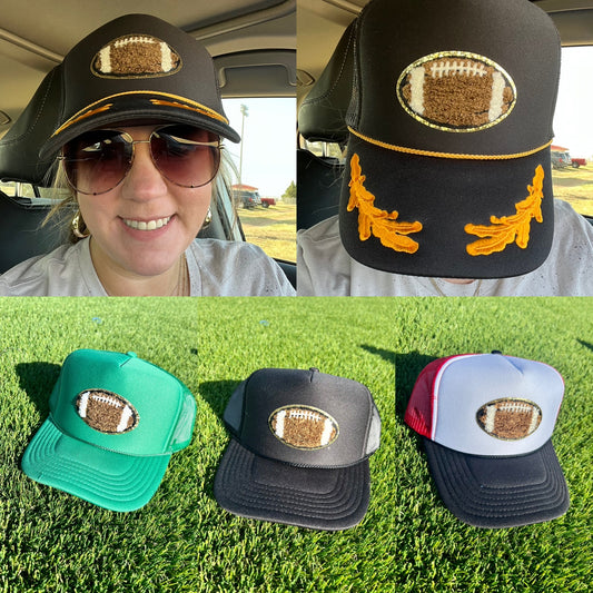 Football Patch Trucker Hats