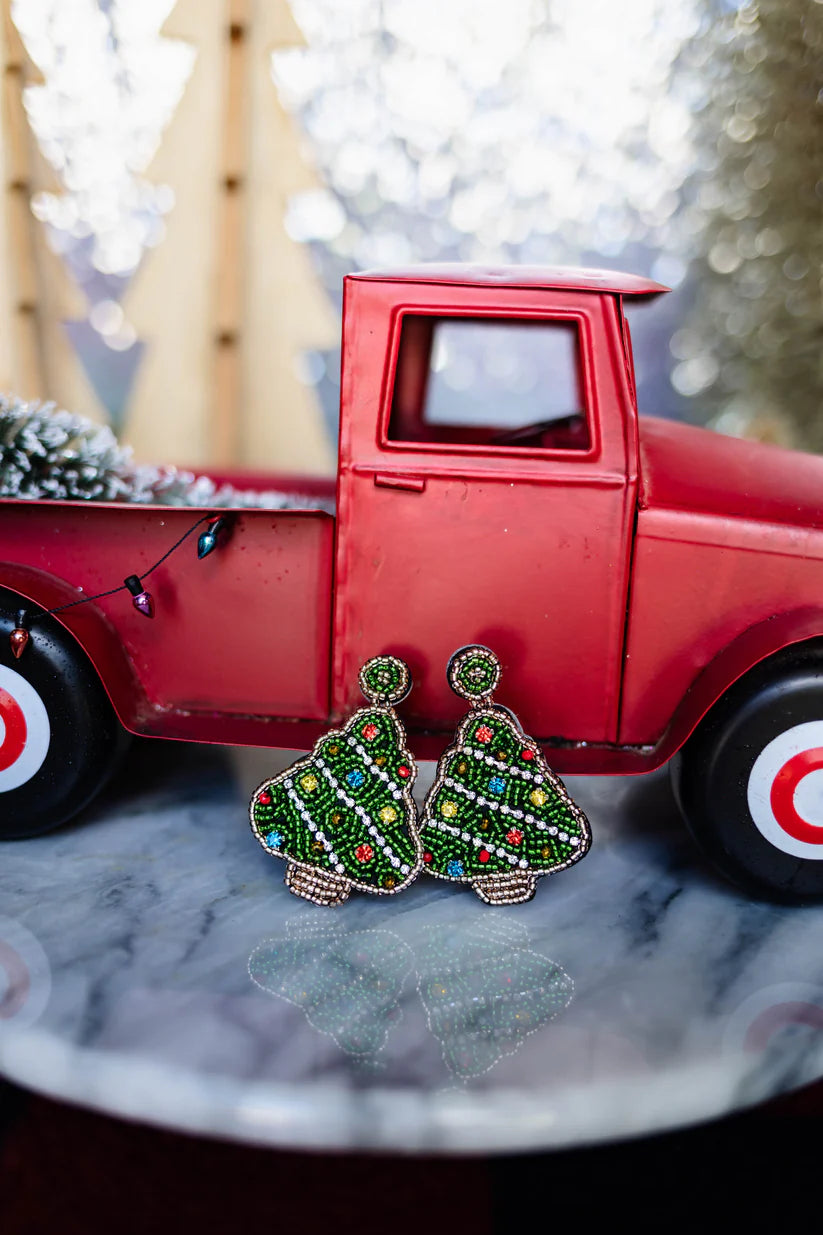 Christmas Beaded Earrings