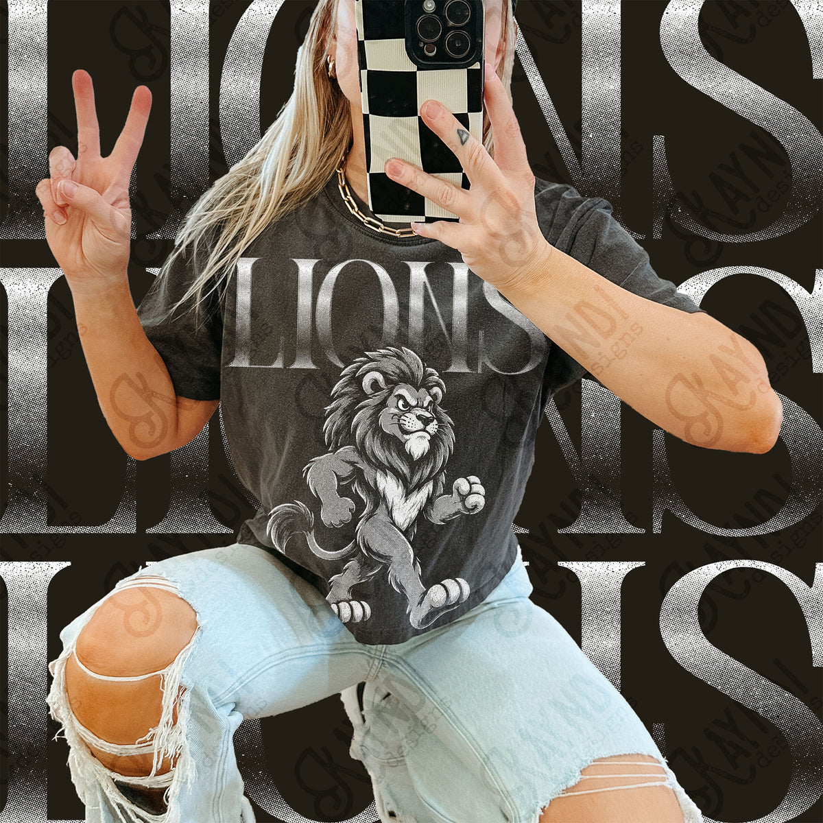 Halftone Lions
