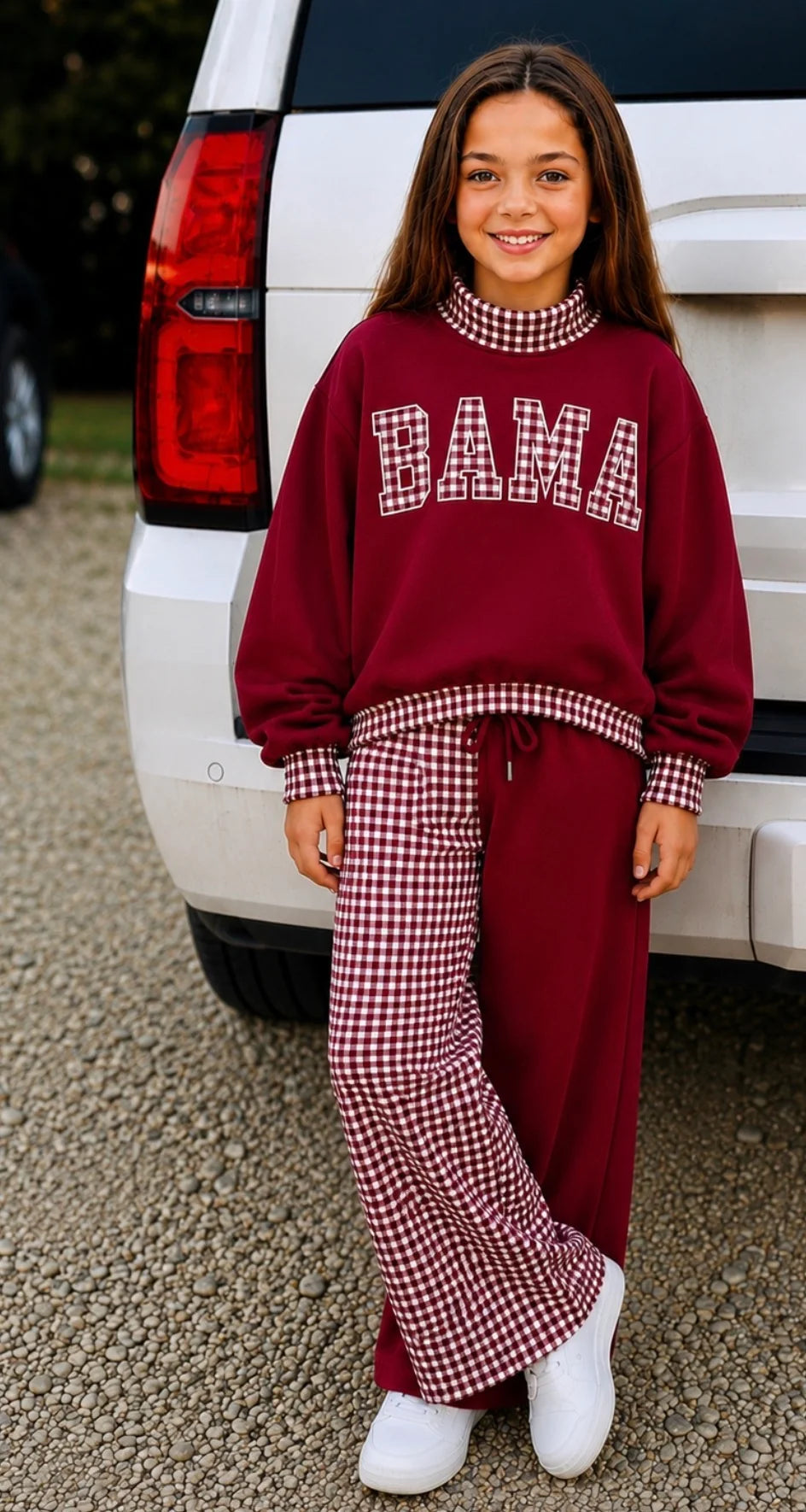 Pre-order - Mock Neck Gingham Sets