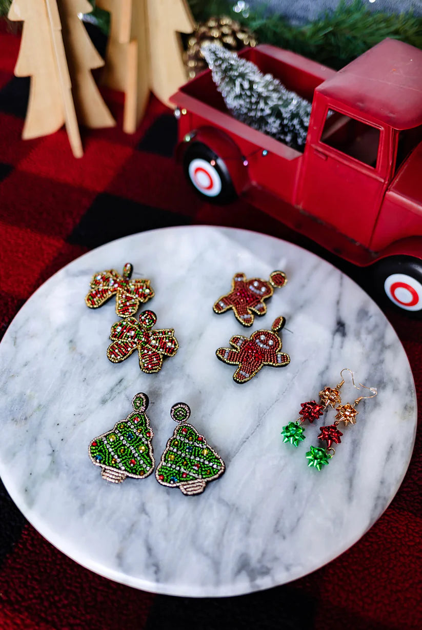 Christmas Beaded Earrings
