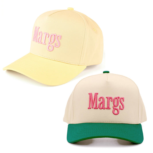 C.C MARGS Lettering Two Tone Trucker Baseball Snap Back Cap