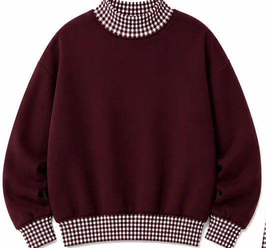 Pre-order - Ginham Mock Neck