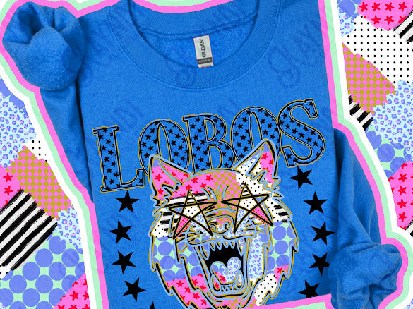 Patchwork Mascot - Lobos