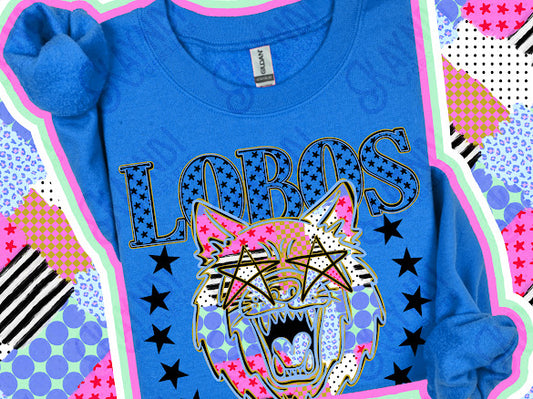 Patchwork Mascot - Lobos