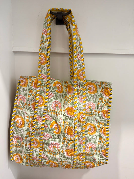 Sunshine Floral Quilted tote
