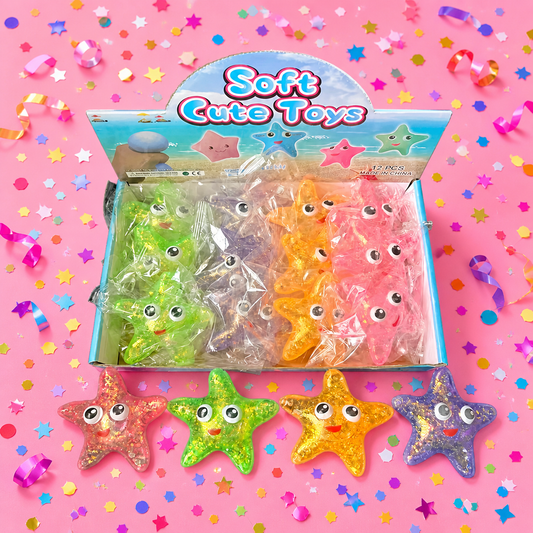 Glitter Starfish Squishy - Pre Order - June 1-5 Shipment