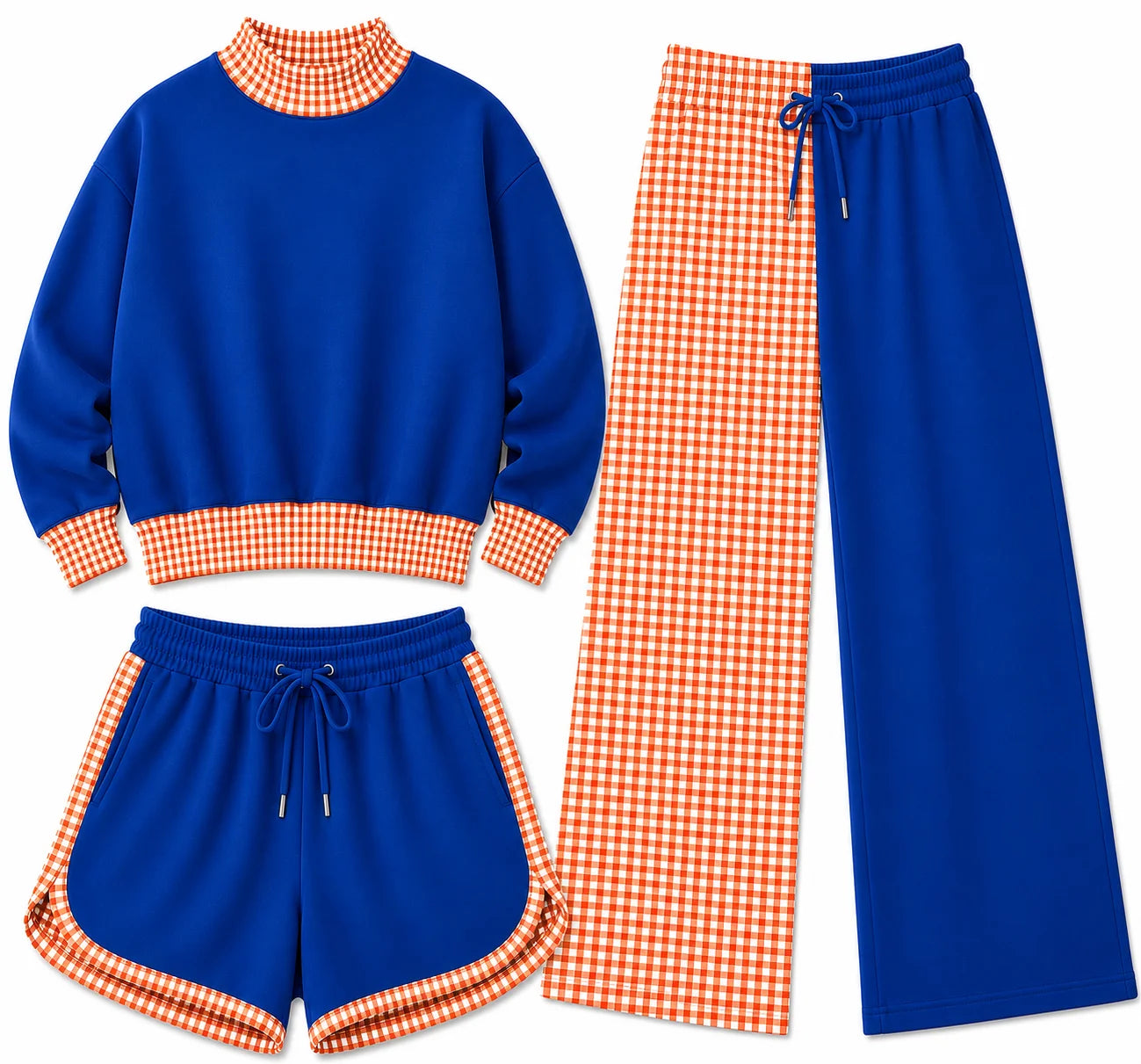 Pre-order - Mock Neck Gingham Sets