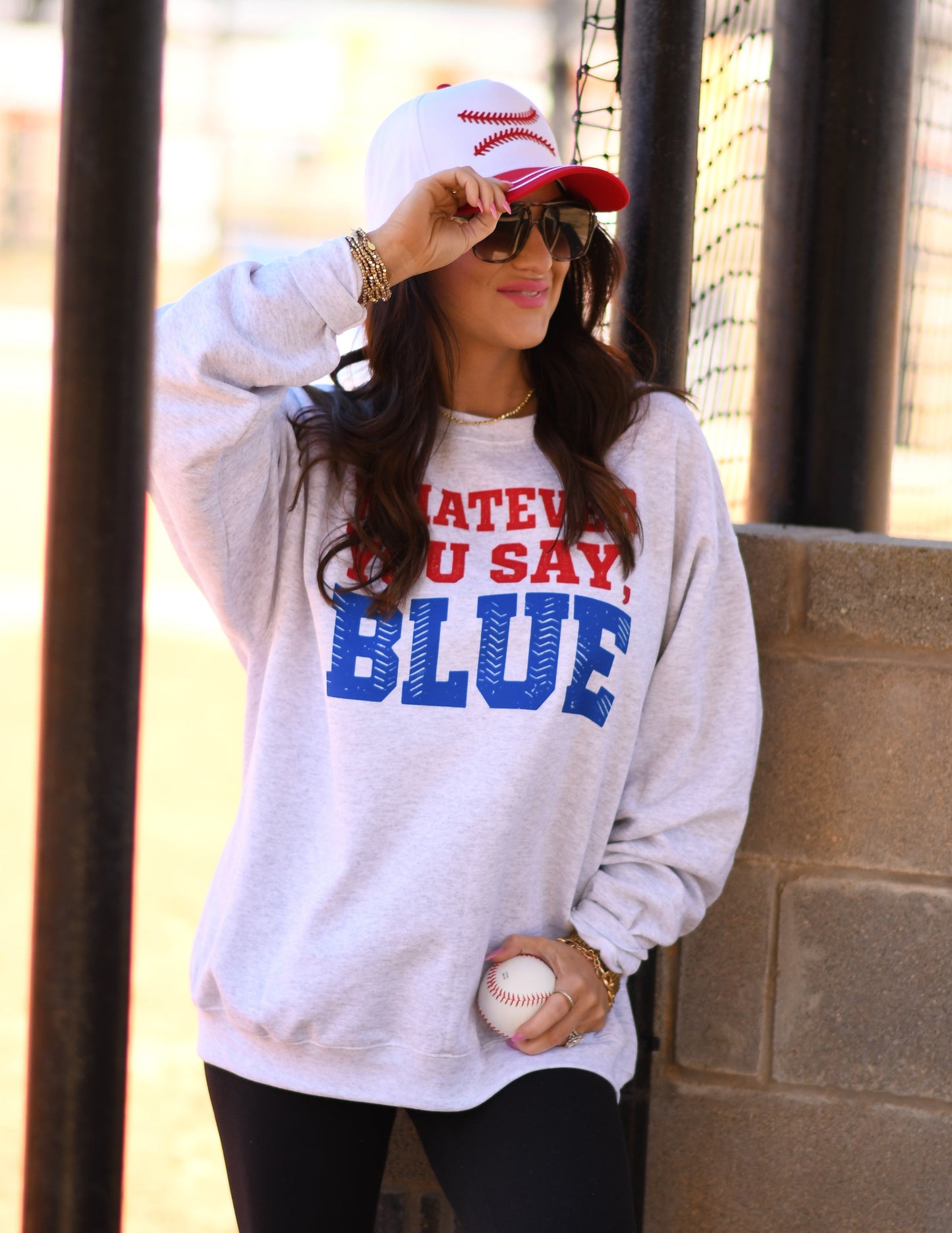Whatever You Say Blue Tee/Sweatshirt