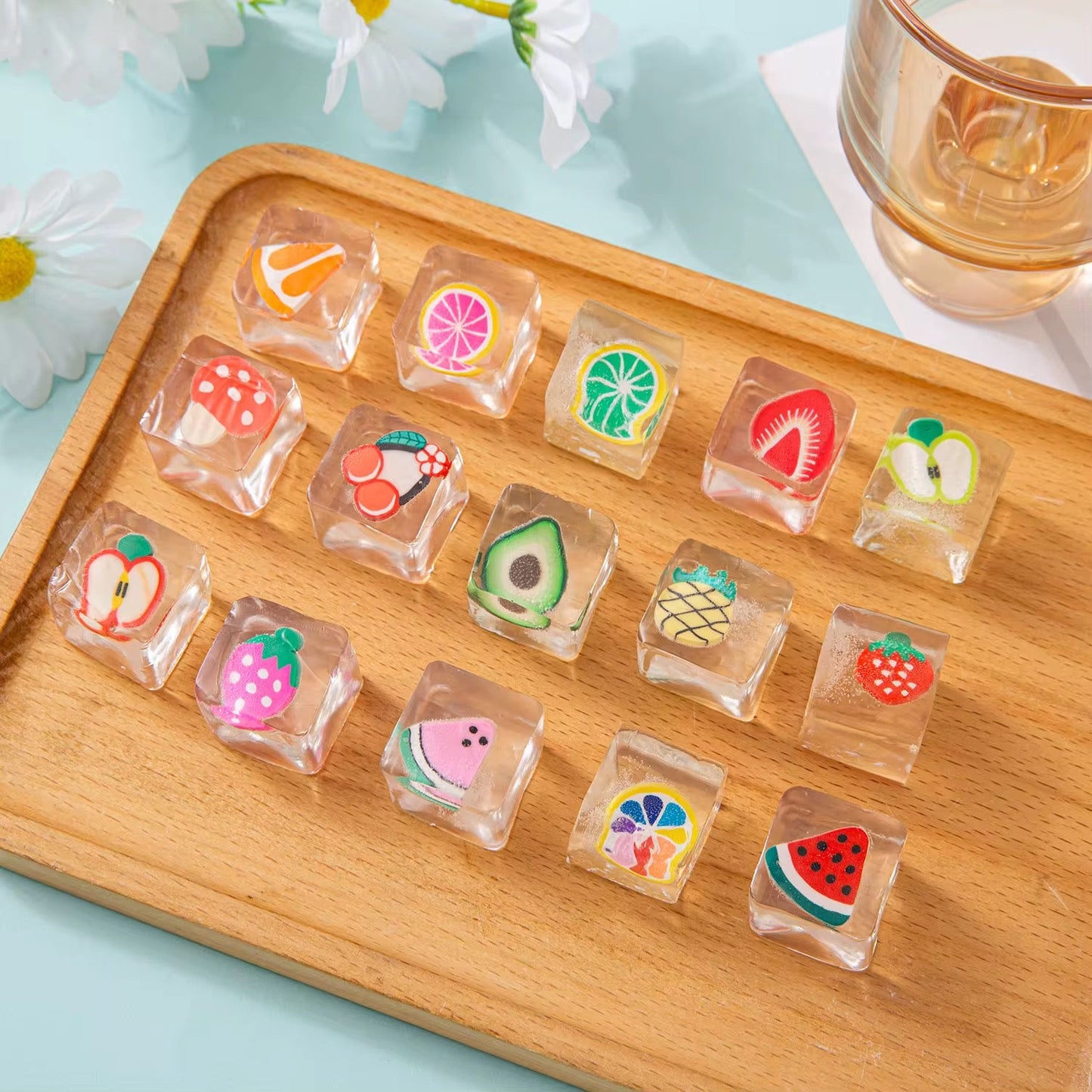 Mini Fruit Ice Cube Squishy *Pre Order* April 6-10 Shipment *Sent at Random*