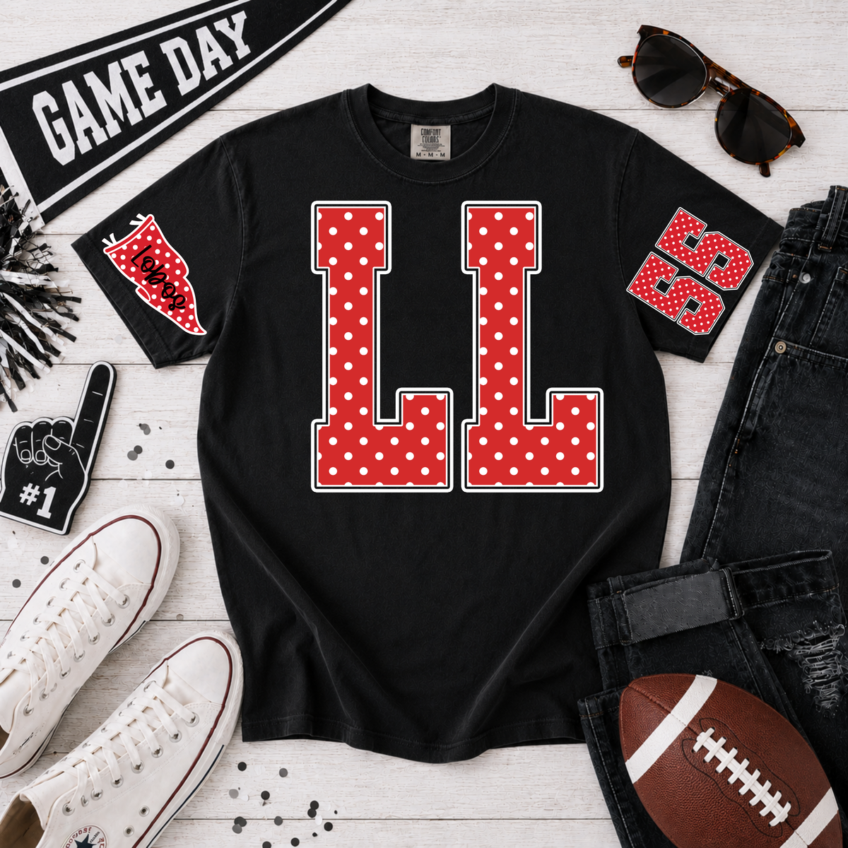 Polka Dot Spirit Tee - Levelland