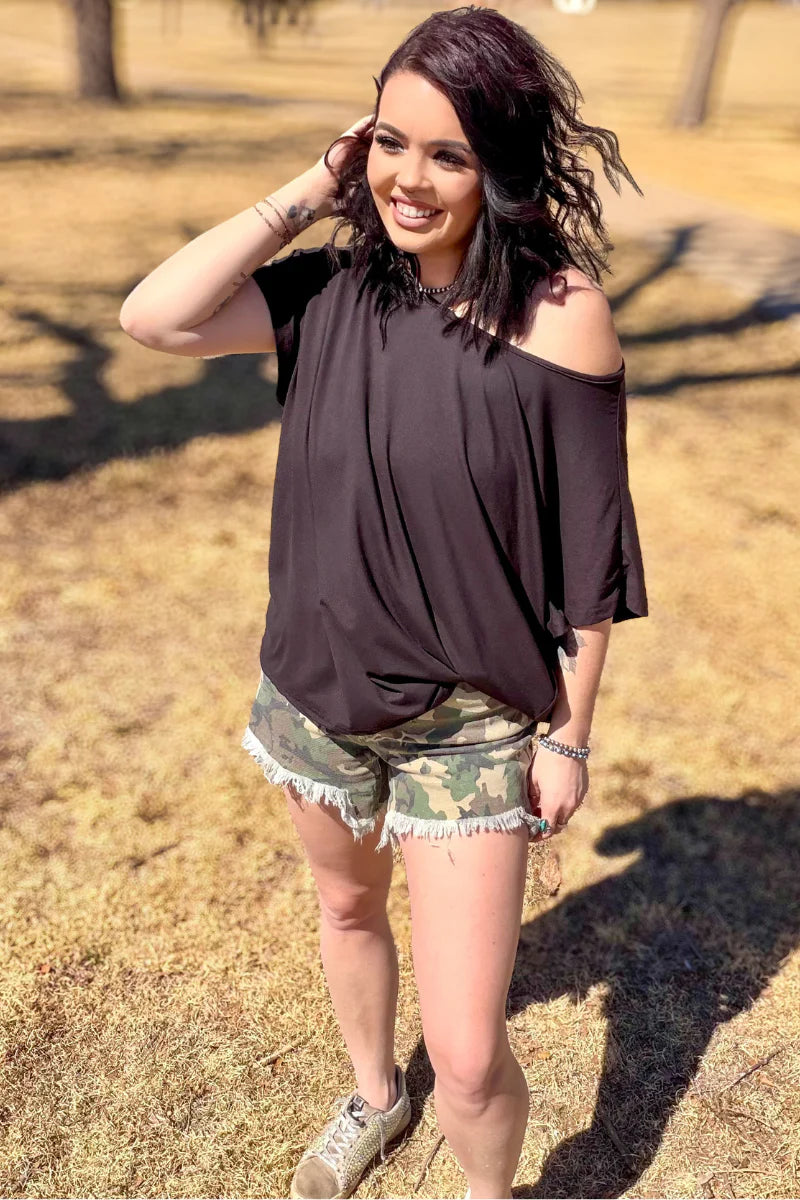 Kreek Camo Denim Shorts