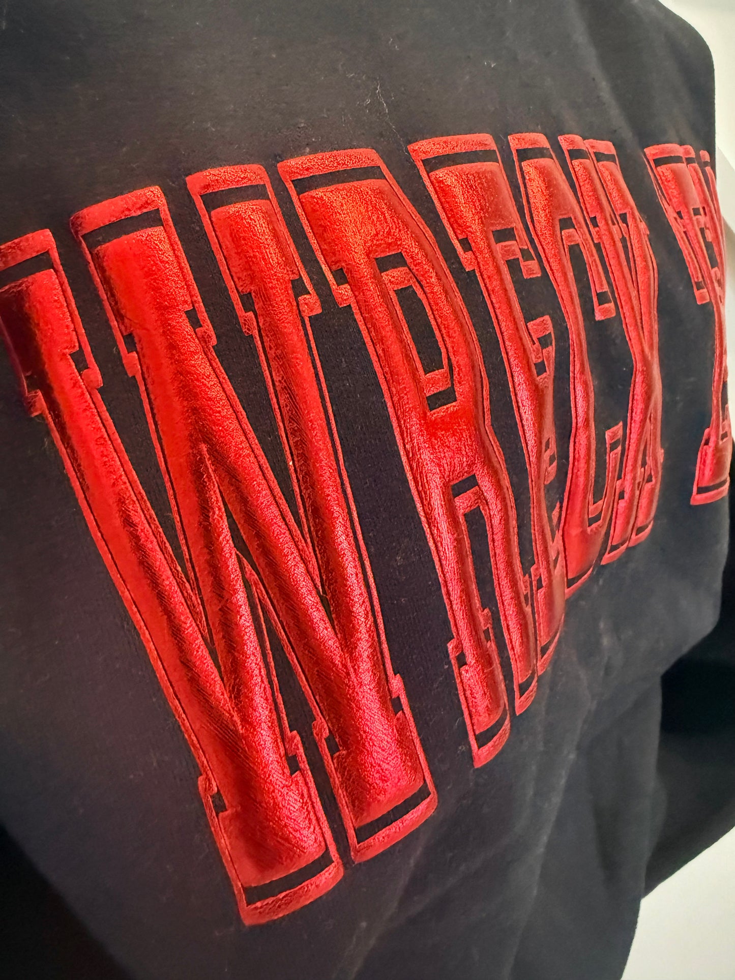 Metallic Foil Wreck ‘Em Sweatshirt