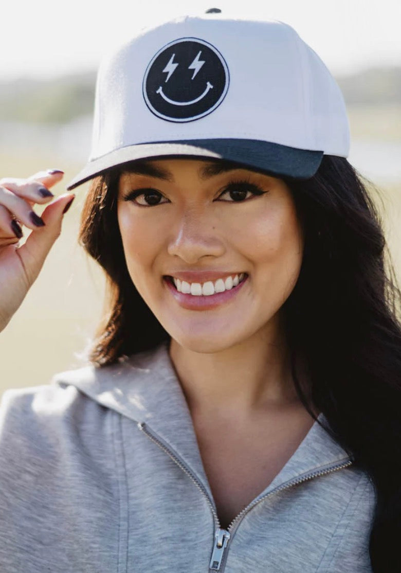 Black & White Lightning Hat