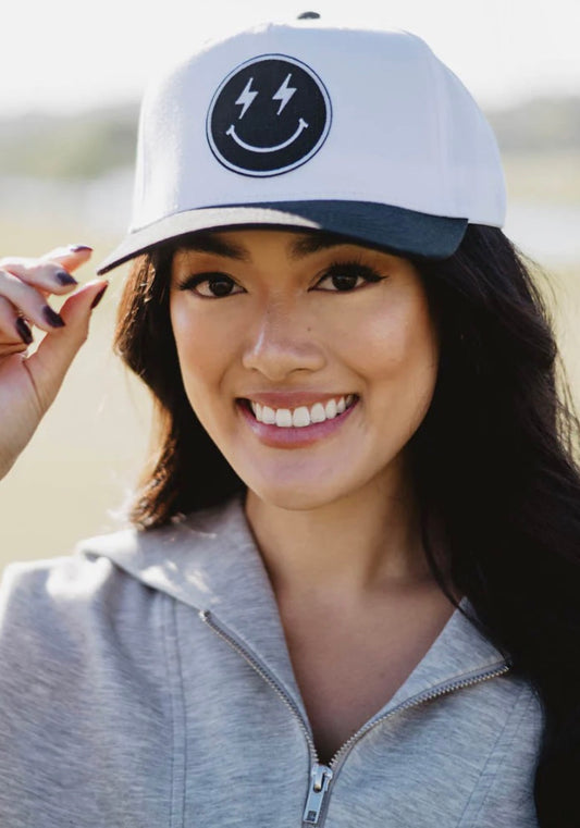 Black & White Lightning Hat